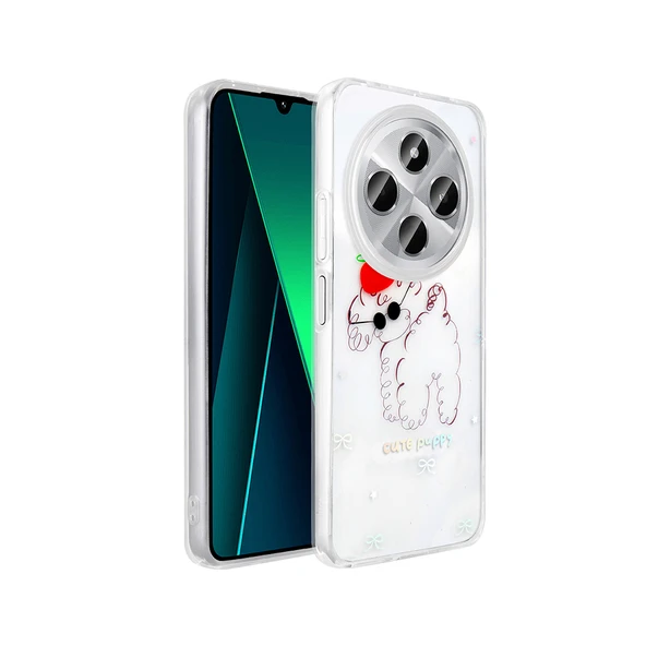 Xiaomi Redmi 14C 4G Kılıf Şeffaf Figürlü  Folk Sert Kapak - Resim 2