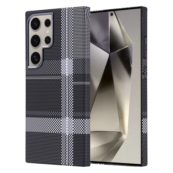 Galaxy S24 Ultra Kılıf M-safe Şarj Özellikli Karbon Fiber Görünümlü  Nekst Kapak ürün görseli