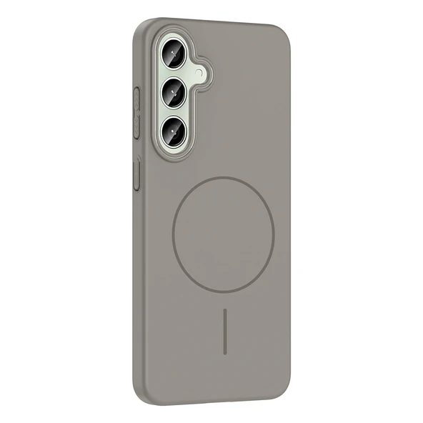 Galaxy S24 FE Kılıf M-safe Şarj Özellikli  Ruby Sert Kapak - Resim 4