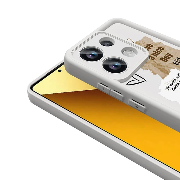 Xiaomi Redmi Note 13 Pro 4G Kılıf Kamera Korumalı Baskılı Arka Yüzey  Klas Kapak - Resim 6