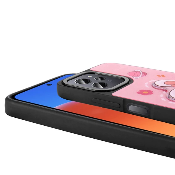 Xiaomi Redmi 12 4G Kılıf Parlayan Kabartmalı İkonik Figürlü  Amas Silikon Kapak - Resim 7