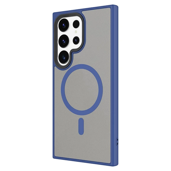 Galaxy S24 Ultra Kılıf Sert PC Arka Yüzey Wireless Şarj Özellikli  Flet M-safe Kapak - Resim 6