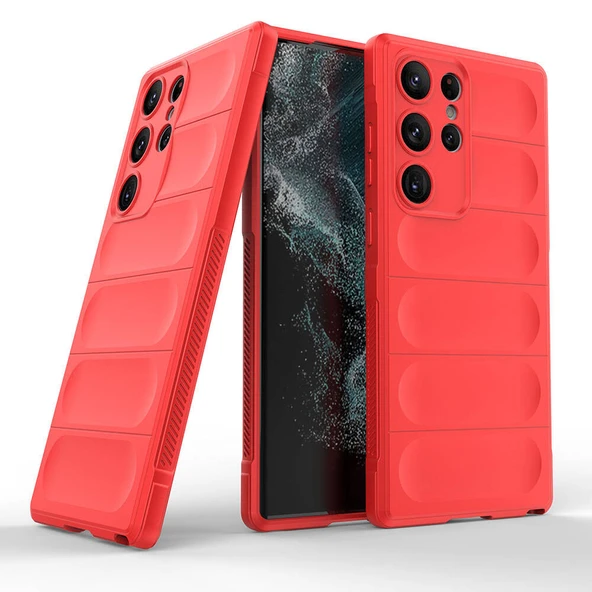 Galaxy S23 Ultra Kılıf Esnek TPU Oyuklu Arka Yüzey Tasarımlı  Etnik Silikon Kapak - Resim 2