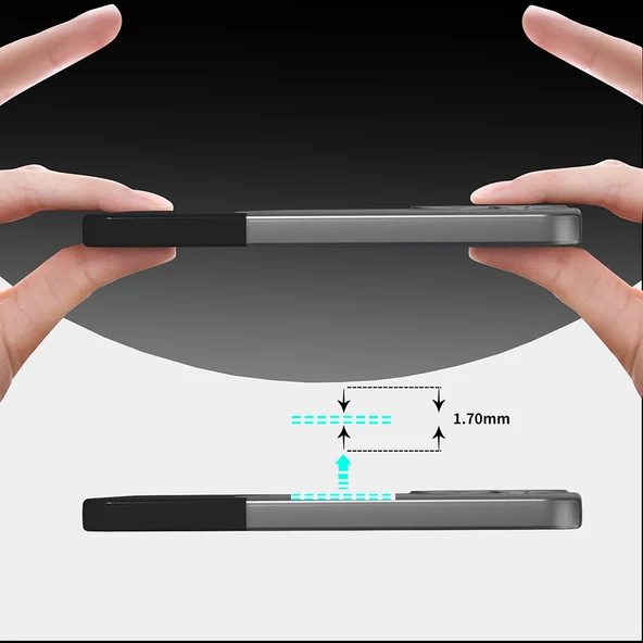 Galaxy S24 FE Kılıf M-Safe Şarj Özellikli Mıknatıslı  Duble Kapak - Resim 3