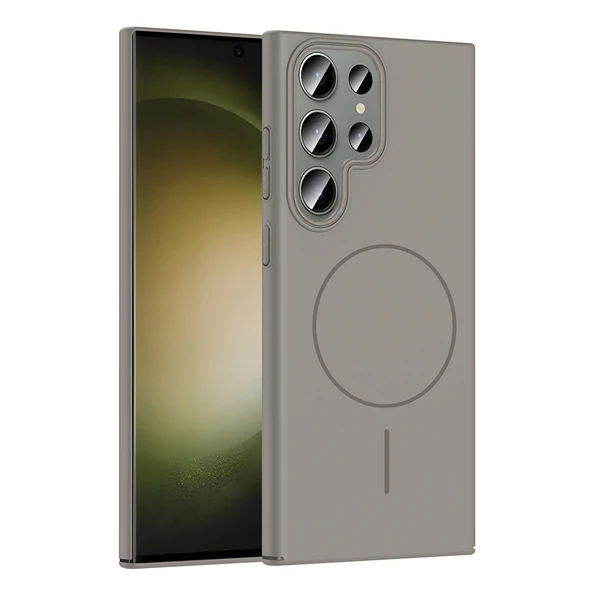 Galaxy S23 Ultra Kılıf M-safe Şarj Özellikli  Ruby Sert Kapak - Resim 2