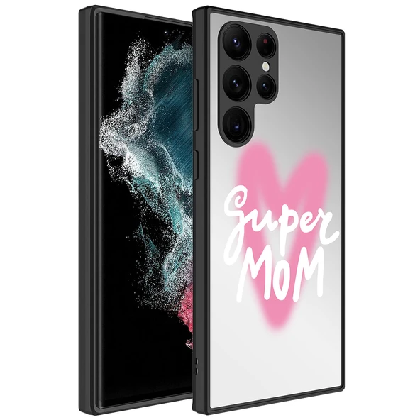 Galaxy S23 Ultra Kılıf Aynalı Desenli Kamera Korumalı Parlak  Mirror Kapak ürün görseli