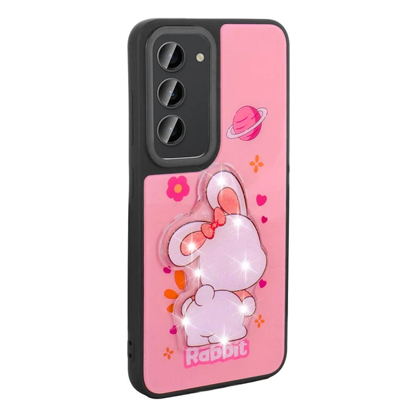 Galaxy S23 Kılıf Parlayan Kabartmalı İkonik Figürlü  Amas Silikon Kapak - Resim 5