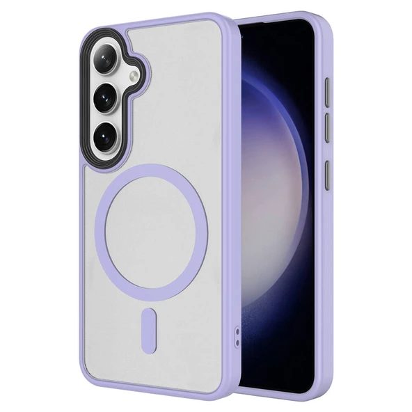 Galaxy S24 Kılıf Sert PC Arka Yüzey Wireless Şarj Özellikli  Flet M-safe Kapak ürün görseli