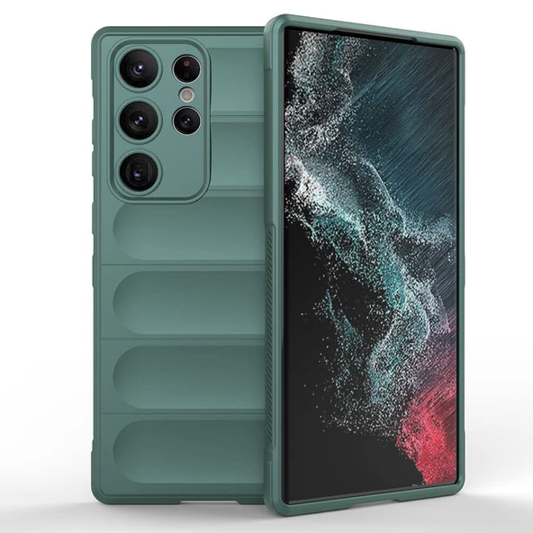 Galaxy S23 Ultra Kılıf Esnek TPU Oyuklu Arka Yüzey Tasarımlı  Etnik Silikon Kapak ürün görseli