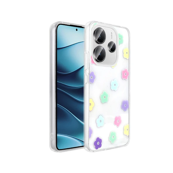 Xiaomi Redmi Note 14 4G Kılıf Şeffaf Figürlü  Folk Sert Kapak ürün görseli