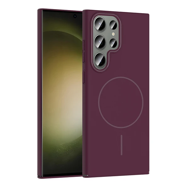 Galaxy S24 Ultra Kılıf M-safe Şarj Özellikli  Ruby Sert Kapak ürün görseli