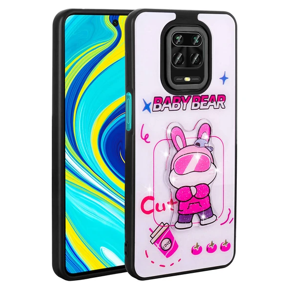 Xiaomi Redmi Note 9S Kılıf Parlayan Kabartmalı İkonik Figürlü  Amas Silikon Kapak ürün görseli