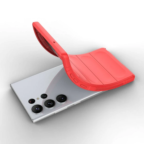 Galaxy S23 Ultra Kılıf Esnek TPU Oyuklu Arka Yüzey Tasarımlı  Etnik Silikon Kapak - Resim 6