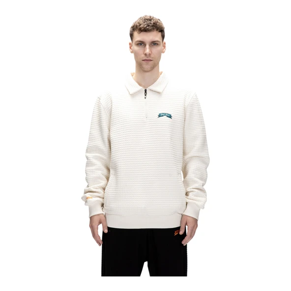 Erkek Sweatshirt Diez Si̇yah Yarım Fermuarlı - Resim 8