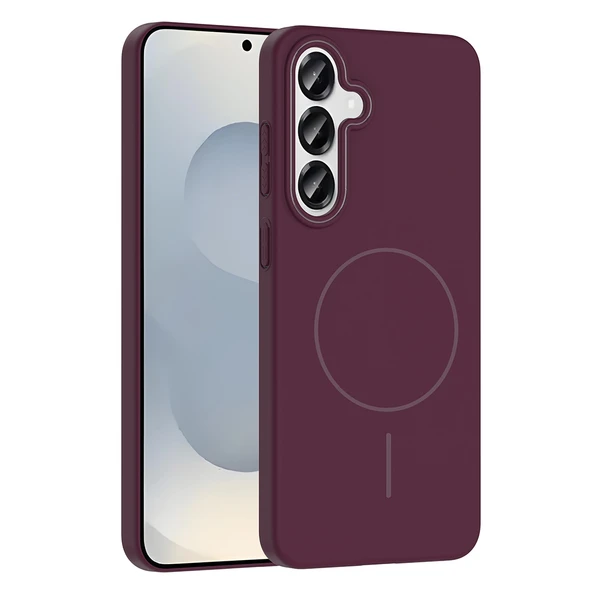 Galaxy S24 Kılıf M-safe Şarj Özellikli  Ruby Sert Kapak ürün görseli