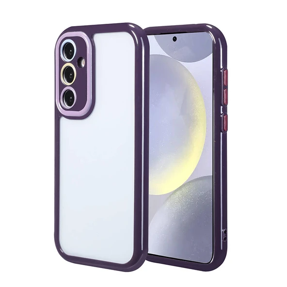 Galaxy S24 Kılıf Kamera Korumalı Renkli Kenar ve Çerçeve Tasarımlı  Vitamin Kapak ürün görseli