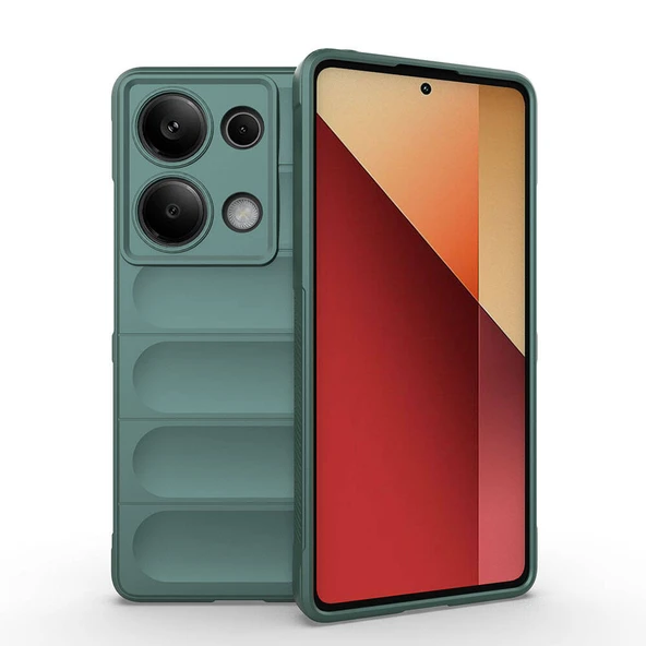 Redmi Note 13 Pro 4G Kılıf Esnek TPU Oyuklu Arka Yüzey Tasarımlı  Etnik Silikon Kapak ürün görseli