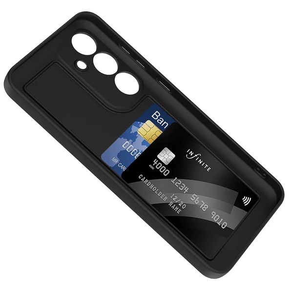 Galaxy S24 FE Kılıf Kamera Korumalı Kartlık Hazneli  Vitra Kapak - Resim 4