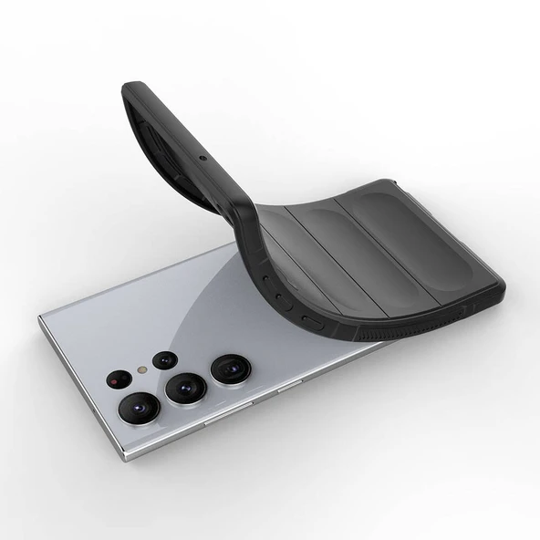 Galaxy S23 Ultra Kılıf Esnek TPU Oyuklu Arka Yüzey Tasarımlı  Etnik Silikon Kapak - Resim 5