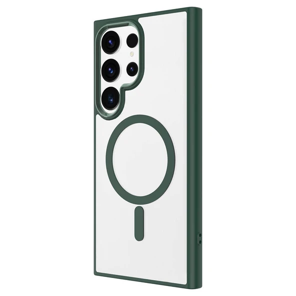 Galaxy S24 Ultra Kılıf M-safe Şarj Özellikli  Krom M-safe Silikon Kapak ürün görseli