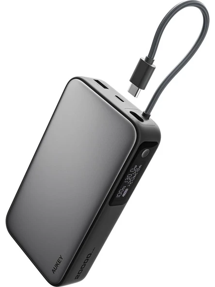 PB-Y48-GY 100W 20000 mAh PD Dahili Type-C Kablolu Powerbank ürün görseli