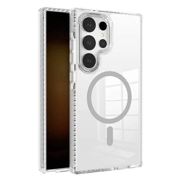 Galaxy S24 Ultra Kılıf M-safe Şarj Özellikli Airbagli Takılabilir Askı Aparatlı  Nana Kapak ürün görseli