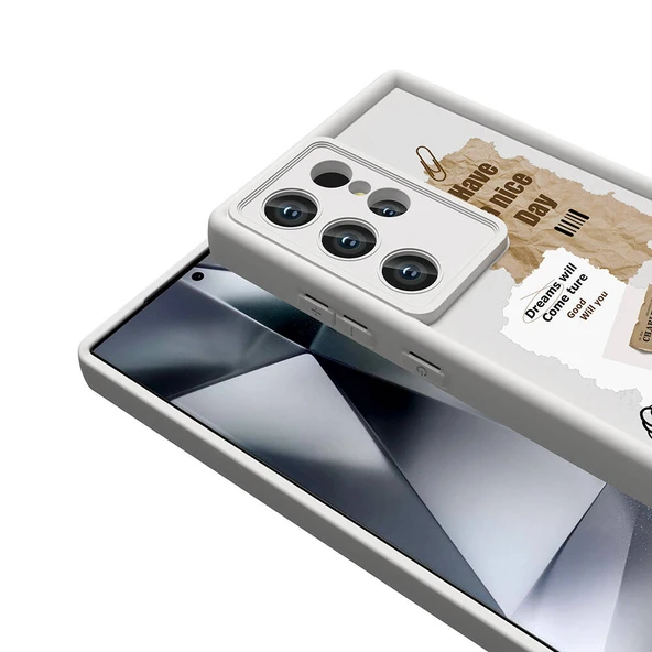 Galaxy S23 Ultra Kılıf Kamera Korumalı Baskılı Arka Yüzey  Klas Kapak - Resim 6