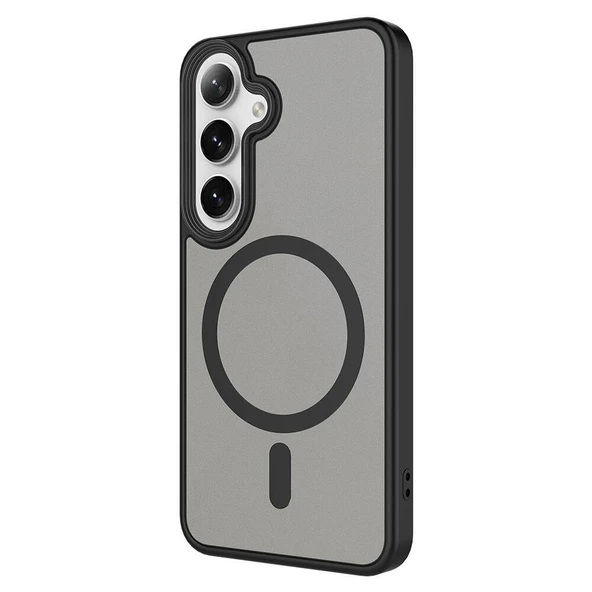 Galaxy S24 Kılıf Sert PC Arka Yüzey Wireless Şarj Özellikli  Flet M-safe Kapak - Resim 6