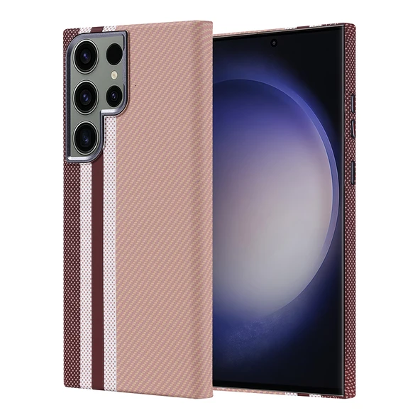 Galaxy S23 Ultra Kılıf M-safe Şarj Özellikli Karbon Fiber Görünümlü  Nekst Kapak ürün görseli