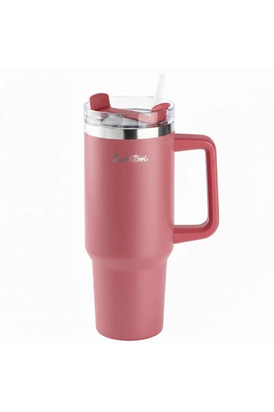 TANTİTONİ MOVE KIRMIZI PASLANMAZ ÇELİK PİPETLİ TERMOS BARDAK 1.2L ürün görseli 1