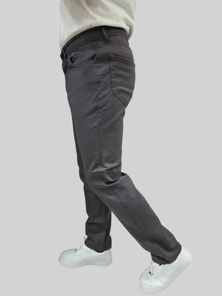 Erkek Enjoy Regular Fit Ligralı Açık Gri Kot Pantolon - 4