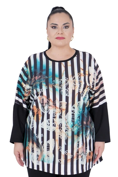 Kadın Büyük Beden Oversize Salaş Bluz Tunik