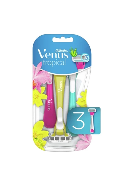 Gillette Venus Tropical Kullan At Tıraş Bıçağı 3 Adet - 1
