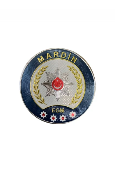 MARDİN Polis Arması 3D Plastik TPU, Yeni Tip, Cırtlı, Standart Ölçü, ürün görseli