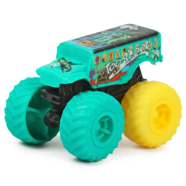 Hot Wheels Monster Trucks Mini TOO S'COOL (Turquoise) 1:70 Scale Plastic Vehicle - 4
