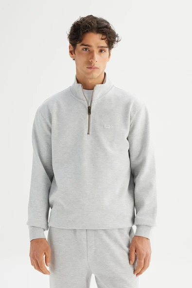 Lee Erkek Pike Interlock Half Zip Sweatshirt L252031236 - Resim 3