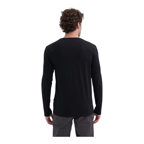 Slim Fit Likralı Pamuklu Süprem Kumaş Sweatshirt - Resim 5