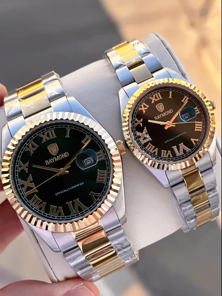 Raymond Ciflere Özel Sevgili Kombini 2 Yıl Garantili 5 Atm Suya Dayanklı Çift Saati CFT.01 ürün görseli