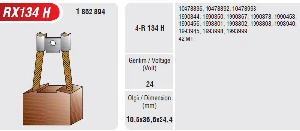 MARŞ KÖMÜRÜ-DT 10,6x36,6x27   24V 42MT…..24V - MEGA-RX134H ürün görseli 1