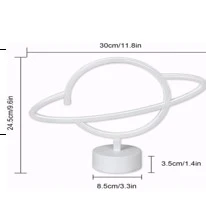 Neon Işıklı Satürn Lamba Pil+Usb MZ-503 - Resim 2