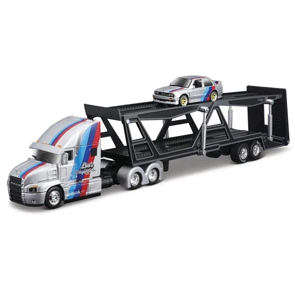 1:64 Ölçek Mack Anthem - 1988 Bmw M3 Serisi Taşıyıcı Tır - 3