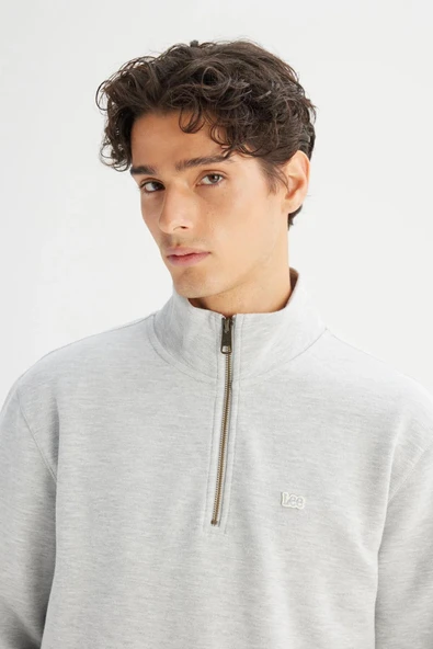 Lee Erkek Pike Interlock Half Zip Sweatshirt L252031236 - Resim 4