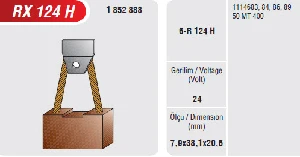 MARŞ KÖMÜRÜ-24V DT 7,9x38,1x20,6…..24V - MEGA-RX124H