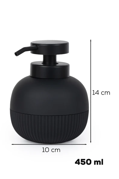 Porsima 3118 Banyo ve Mutfak Sıvı Sabunluk 450ML Siyah - 3
