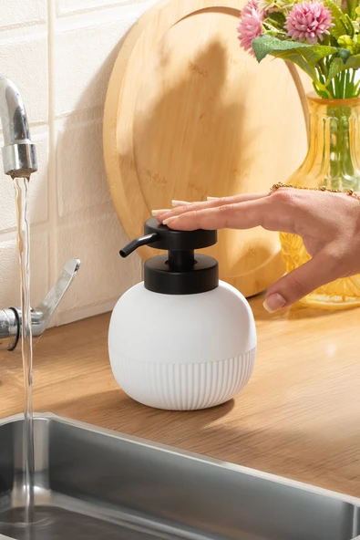 Porsima 3119 Banyo ve Mutfak Sıvı Sabunluk 450ML Beyaz - 2