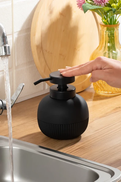 Porsima 3118 Banyo ve Mutfak Sıvı Sabunluk 450ML Siyah - 2