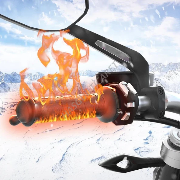 HSGL Motosiklet Isıtmalı 2 Kademeli Elcik 22mm Ayarlanabilir Sıcaklık, Uyumlu Isıtıcı El Kolu (Çift) 53748 - Resim 2