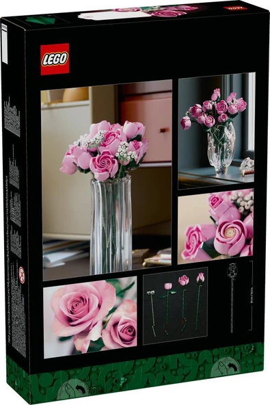 LEGO 10374  Botanicals Pembe Gül Buketi - Resim 7