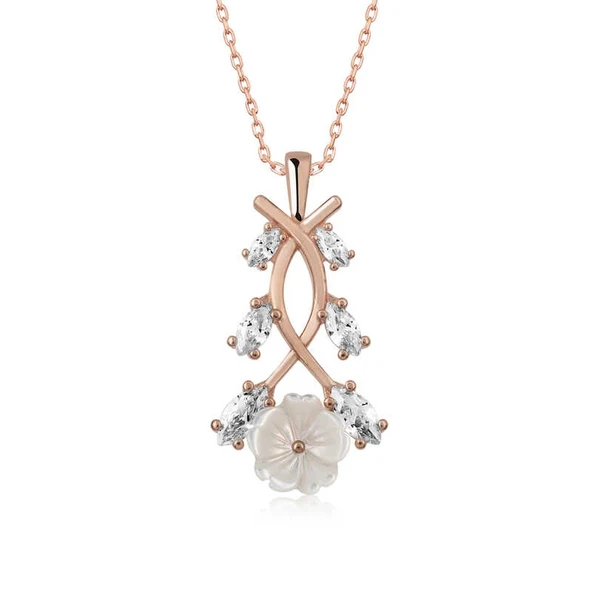 Supertrend Gümüş Rose Bahar Çiçeği Kolye ürün görseli