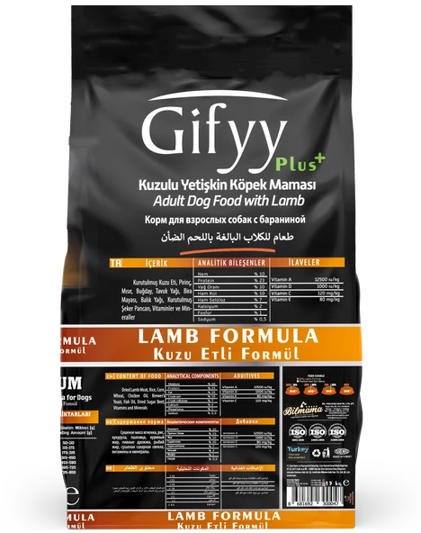 GIFYY Premium Kuzu Etli Yetişkin Köpek Maması 15 KG - Resim 2